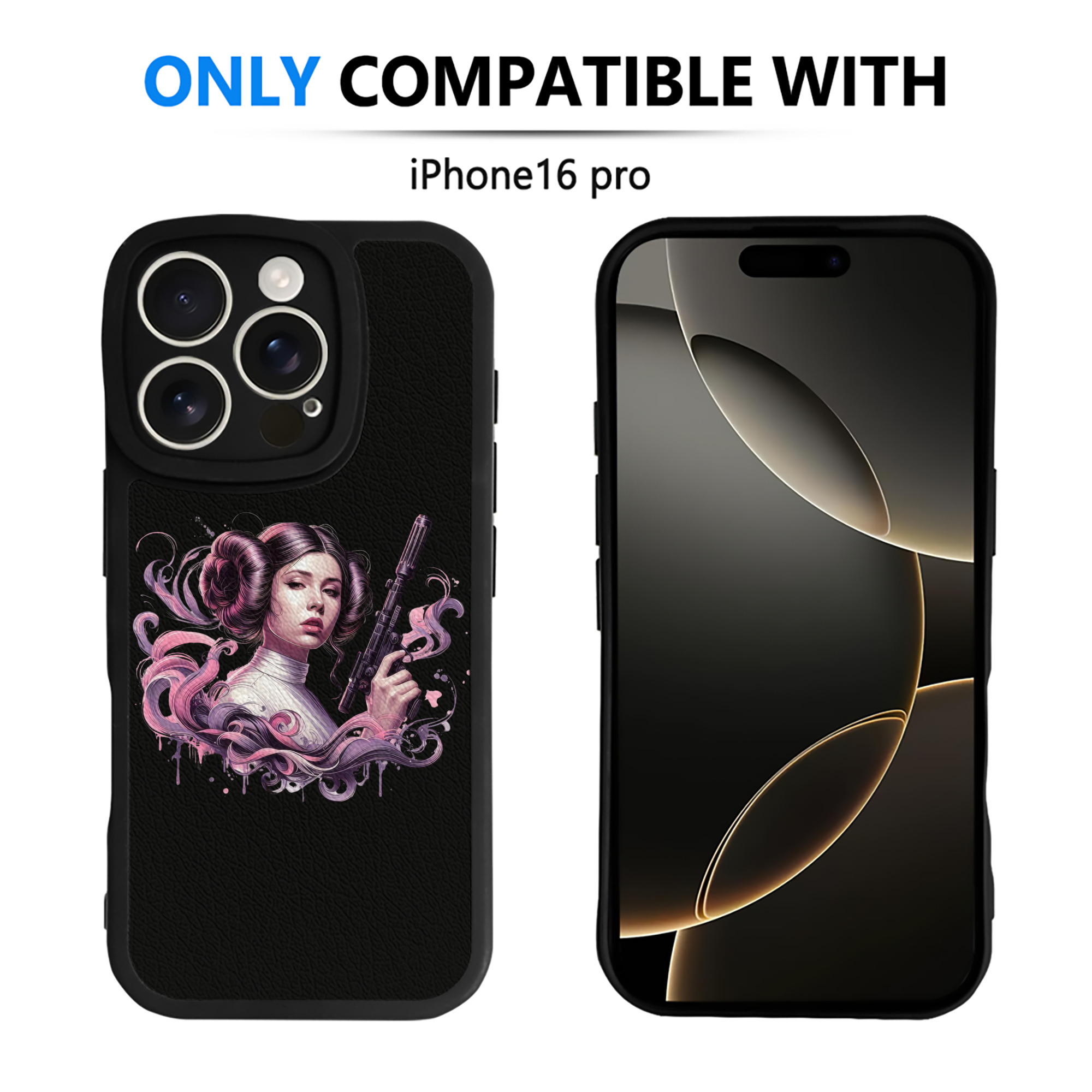 （画像用） スター・ウォーズ Star Wars 【iPhone 16シリーズ対応】シリコンスマホケース（レザー調） 材質：シリコン